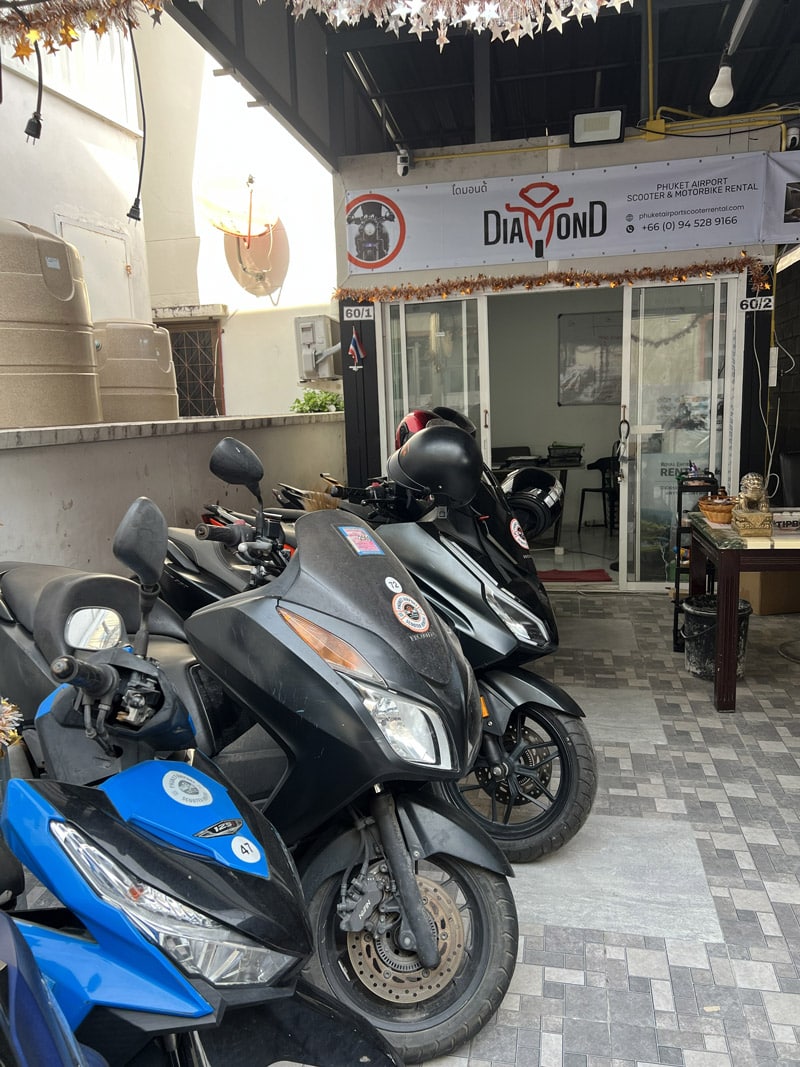 for hire phuket airport scooter rental